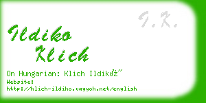 ildiko klich business card
